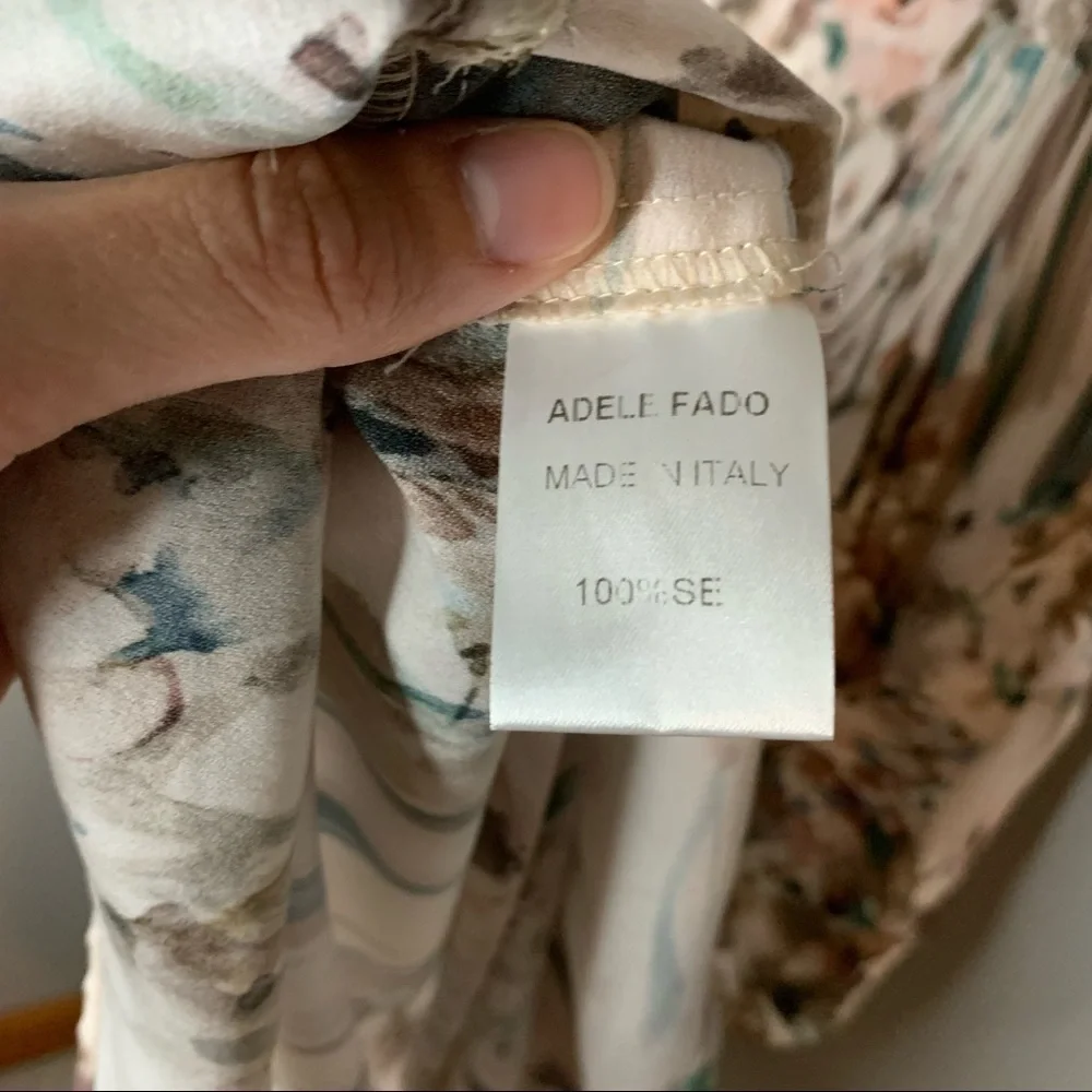 Adele Fado 100% Silk Floral Dress - Picture 8 of 8